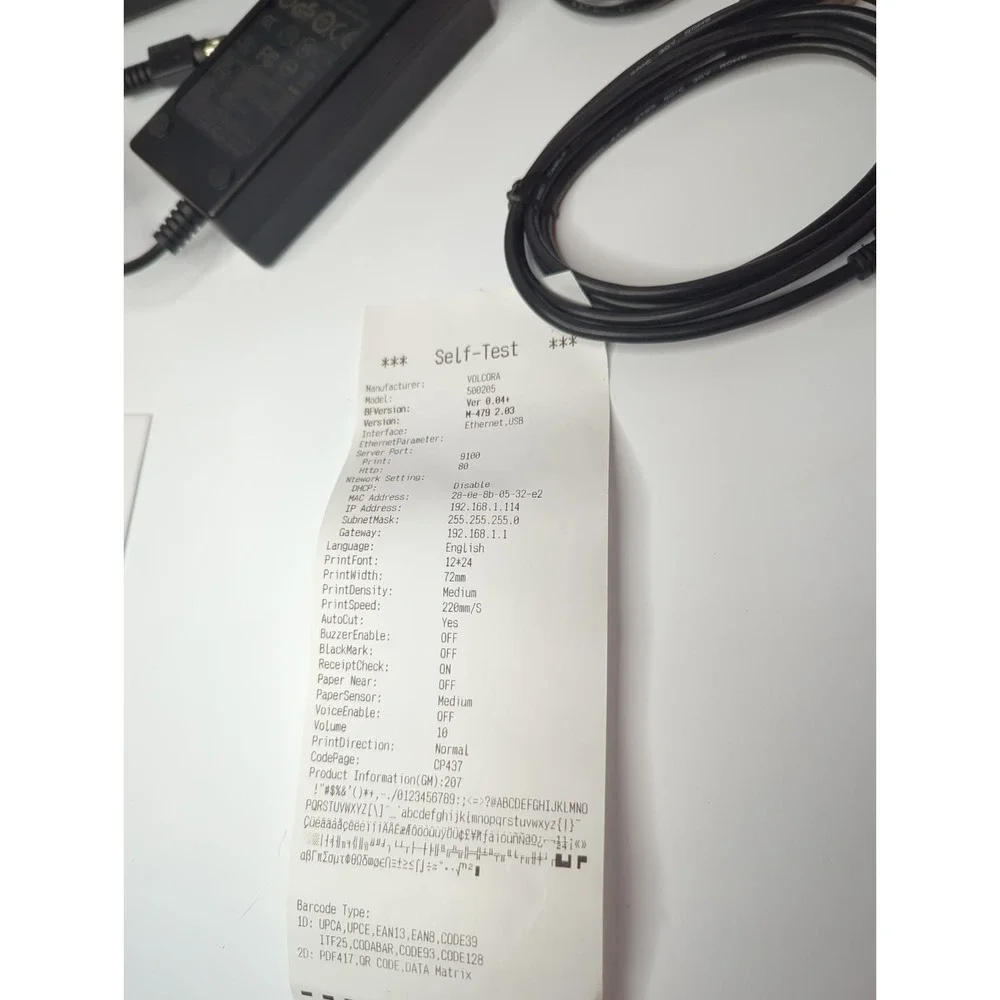 Volcora Thermal Receipt Printer USB 80mm Model 500205